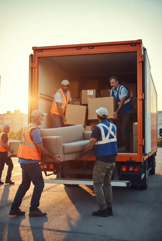 Équipe d’Ortiz Speedy Moving chargeant un camion – entreprise de déménagement en Suisse